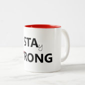St. Augustine - Blijf sterk Tweekleurige Koffiemok (Voorkant rechts)