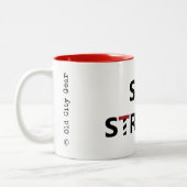 St. Augustine - Blijf sterk Tweekleurige Koffiemok (Links)