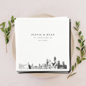 St. Augustine bruiloft cocktail servet