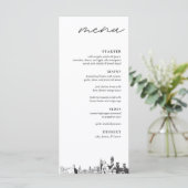 St. Augustine Bruiloft Receptie Diner Menu (Staand voorkant)