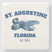 St Augustine EST 1565 Beach Stenen Onderzetter (Voorkant)