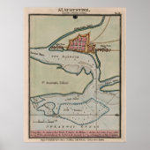 St Augustine FL Map (1802) Poster (Voorkant)