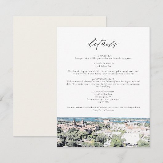 ST AUGUSTINE FL Skyline Bestemmingsgegevens Kaart (Voorkant / Achterkant)