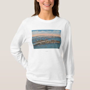 St. Augustine, FL - Uitzicht van de Brug van Lions T-shirt