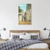 St. Augustine, FL - Uitzicht van Treasury Street & Canvas Afdruk (Insitu (Slaapkamer))