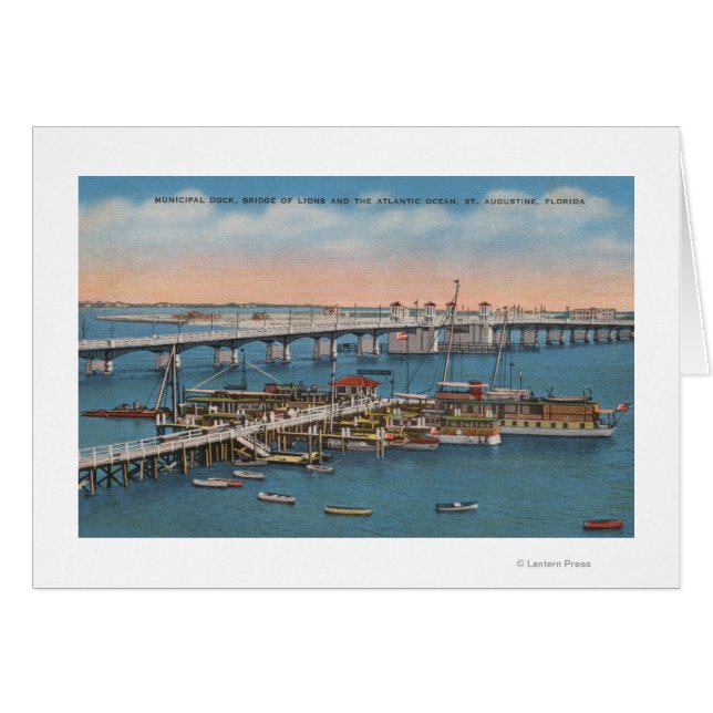 St. Augustine, FL - Vue du pont des Lions (Devant horizontal)