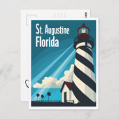 St. Augustine FL Vuurtoren Save the Date Briefkaart (Voorkant / Achterkant)