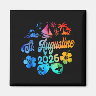 St. Augustine Florida 2026 Vakantie Tie Dye Zomer Magneet