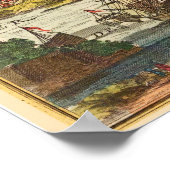 St. Augustine Florida Antiek 1686 Engraving Poster (Hoek)