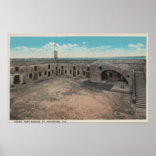 St. Augustine, Florida - Bird's Eye of Ft. Mario Poster (Voorkant)