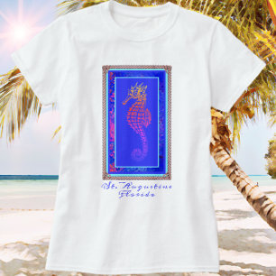St. Augustine Florida Colorful Seahorse T-Shirt