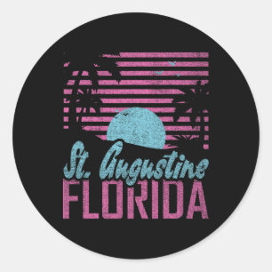 St. Augustine Florida Fl Citrus Staat Miami Sfeer  Ronde Sticker
