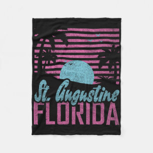 St. Augustine Florida Fl Citrus Staat Miami Vibes Fleece Deken