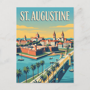 St. Augustine Florida Historische Retro Reisposter Briefkaart