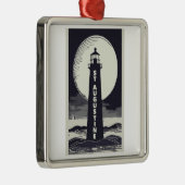 St. Augustine Florida Lighthouse Moon Metalen Ornament (Rechts)