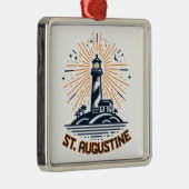 St. Augustine Florida Lighthouse Sunrise Metalen Ornament (Rechts)