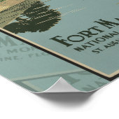 St. Augustine Florida Poster du fort espagnol (Coin)