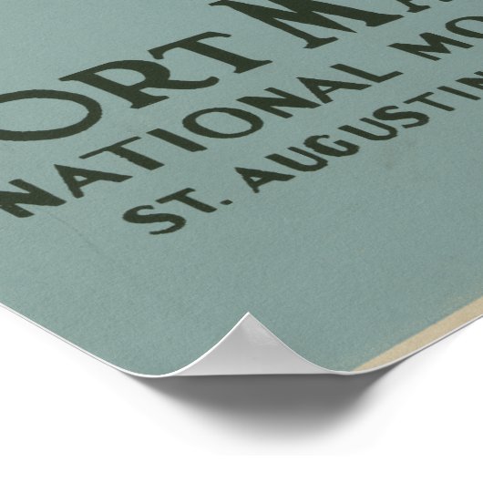 St. Augustine Florida Poster du fort espagnol (Coin)