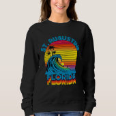 St Augustine Florida Retro Throwback Surf & Beach  Trui (Voorkant)