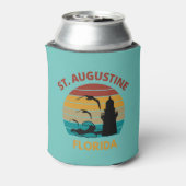 St Augustine Florida Retro  Zonsondergang Ontwerp Blikjeskoeler (Blikje Achterkant)