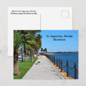 St. Augustine, Florida rivierfront Briefkaart (Voorkant / Achterkant)