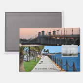 St. Augustine, Florida rivierfront Magneet (Voorkant / Achterkant)
