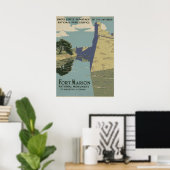 St. Augustine Florida Spaans fort poster (Thuiskantoor)