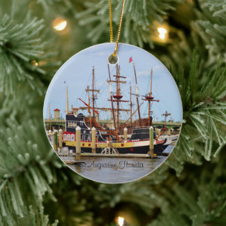 St. Augustine Florida The Black Raven Pirate Ship Keramisch Ornament