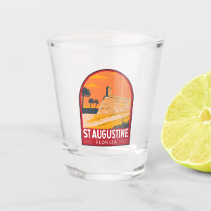 St Augustine Florida Travel Art Vintage Shot Glas