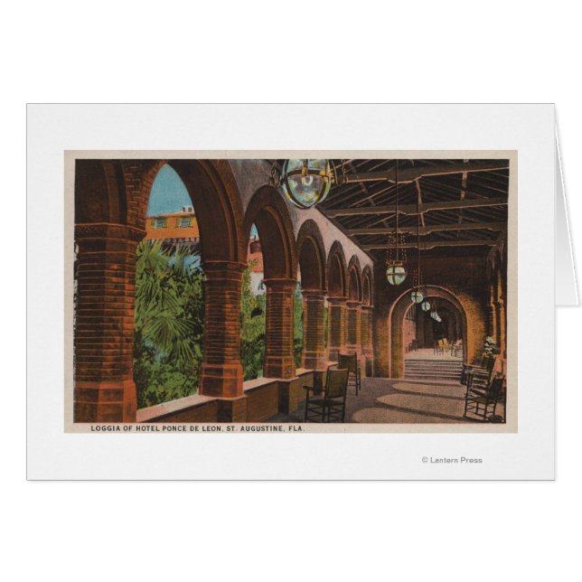 St. Augustine, Florida - Uitzicht van Hotel Ponce  (Voorkant Horizontaal)