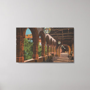St. Augustine, Florida - Uitzicht van Hotel Ponce Canvas Afdruk