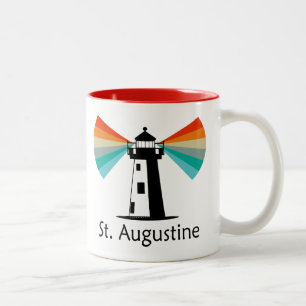 St. Augustine Florida Vuurtoren Regenboog Tweekleurige Koffiemok