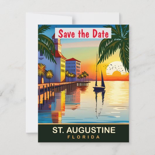 St. Augustine, Floride, Carte postale de voyage,  (Devant)