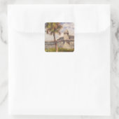 St. Augustine Fort - Castillo de san Marcos Vierkante Sticker (Tas)