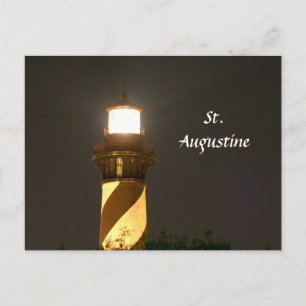 St Augustine Lighthouse bij nacht Briefkaart