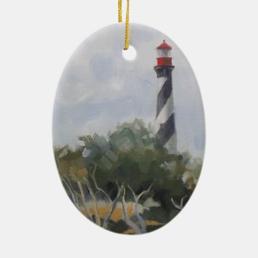 St. Augustine Lighthouse Keramisch Ornament (Achterkant)