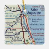 St Augustine Map Keramisch Ornament (Voorkant)
