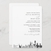 St Augustine Mariage Élégant Skyline Invitation (Devant / Derrière)