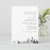 St Augustine Mariage Élégant Skyline Invitation (Debout devant)