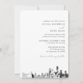St Augustine Mariage Élégant Skyline Invitation (Devant)