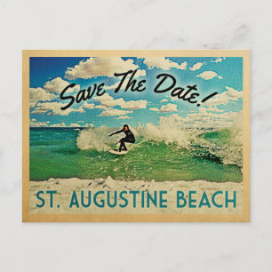 St Augustine Save the Date Surfing Aankondigingskaart