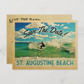 St Augustine Save the Date Surfing Aankondigingskaart (Voorkant / Achterkant)