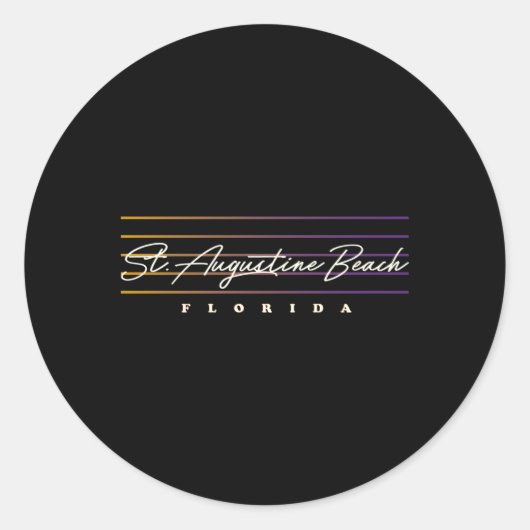 St Augustine stijl Florida Ronde Sticker (Voorkant)