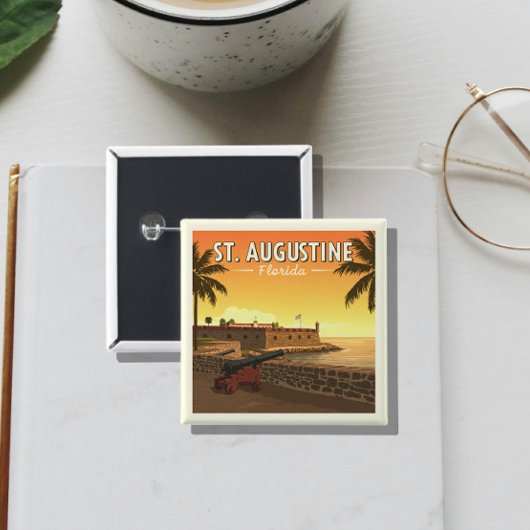  St. Augustine Vierkante Button 5,1 Cm