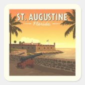 St. Augustine Vierkante Sticker (Voorkant)
