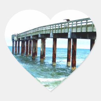 St. Augustine Vist Pier Hart Sticker