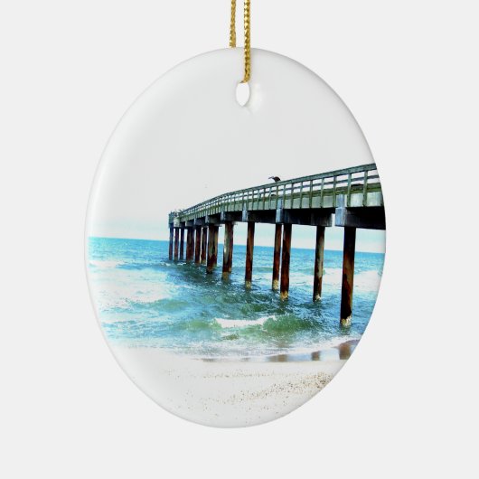 St. Augustine Vist Pier Keramisch Ornament (Rechts)