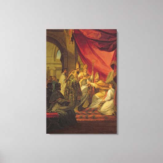 St. Augustinus als bisschop Canvas Afdruk (Voorkant)