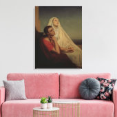 St. Augustinus en zijn moeder St. Monica, 1855 Canvas Afdruk (Insitu (Woonkamer))