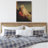 St. Augustinus en zijn moeder St. Monica, 1855 Canvas Afdruk (Insitu (Slaapkamer))